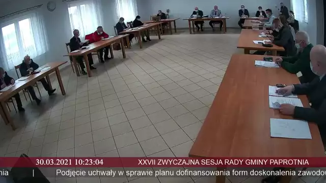 Sesja Rady Gminy Paprotnia- 30.03.2021