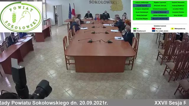 Sesja Rady Powiatu Sokołowskiego - 20.09.2021
