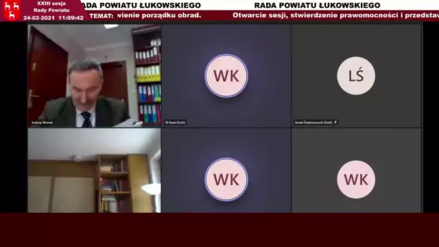 Sesja Rady Powiatu Łukowskiego - 24.02.2021