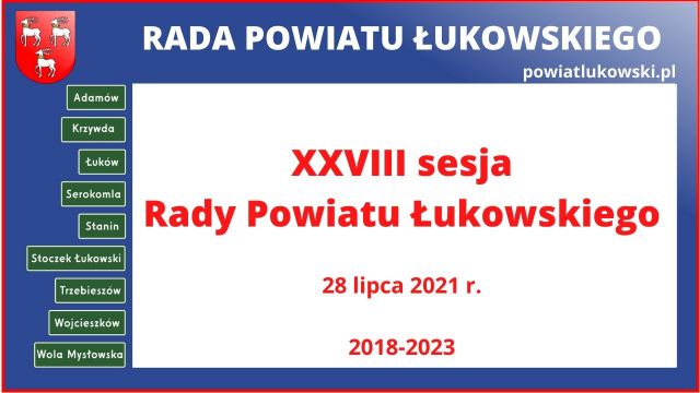 Sesja Rady Powiatu Łukowskiego - 28.07.2021