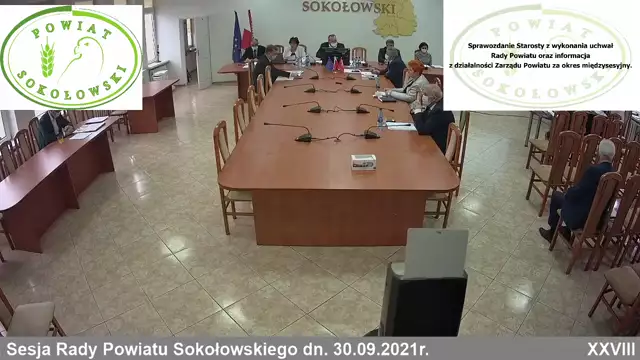 Sesja Rady Powiatu Sokołowskiego - 30.09.2021