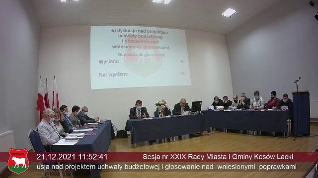 Sesja Rady Miasta i Gminy Kosów Lacki - 21.12.2021