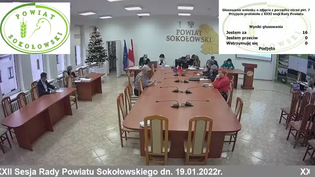 Sesja Rady Powiatu Sokołowskiego - 18.01.2022