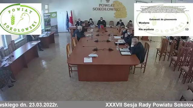 Sesja Rady Powiatu Sokołowskiego - 23.03.2022