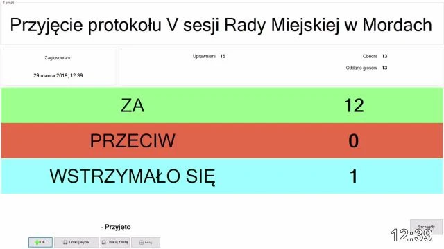 Sesja Rady Miejskiej w Mordach – 29.03.2019 (1)