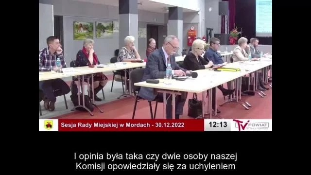 Sesja Rady Miejskiej w Mordach – 30.12.2022 / NAPISY (1)