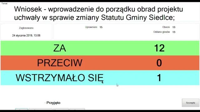 Sesja Rady Gminy Siedlce – 24.01.2019 (1)