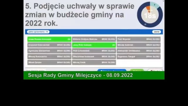 Sesja Rady Gminy Milejczyce – 08.09.2022 / NAPISY (1)