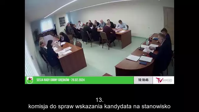 Sesja Rady Gminy Grębków - 26.02.2024 / NAPISY