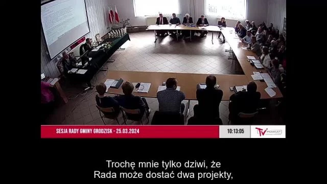 Sesja Rady Gminy Grodzisk - 25.03.2024 / NAPISY