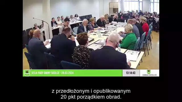 Sesja Rady Gminy Siedlce – 28.03.2024 / NAPISY