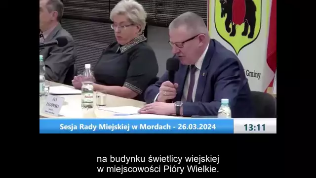 Sesja Rady Miejskiej w Mordach – 26.03.2024 / NAPISY