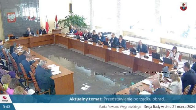 Sesja Rady Powiatu Węgrowskiego - 21.03.2024 cz 1