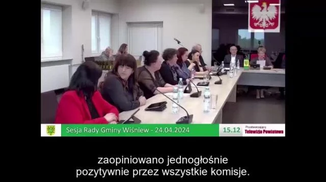 Sesja Rady Gminy Wiśniew –  24.04.2024 / NAPISY