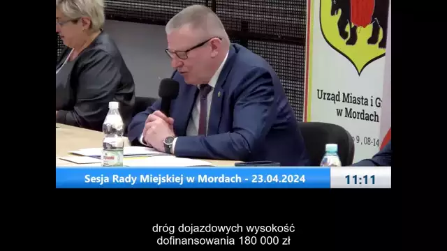 Sesja Rady Miejskiej w Mordach – 23.04.2024 /NAPISY