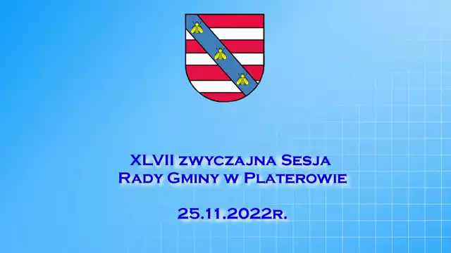 Sesja Rady Gminy  Platerów -  25.11.2022
