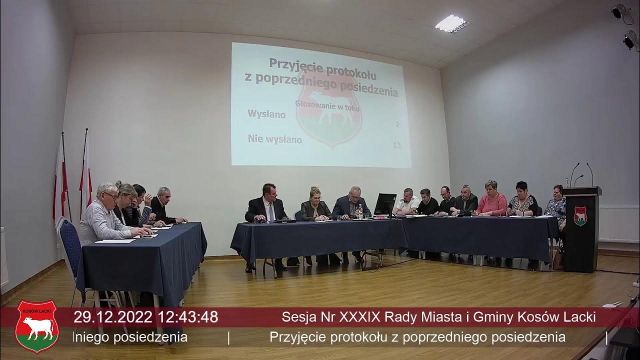 Sesja Rady Miasta i Gminy Kosów Lacki - 29.12.2022