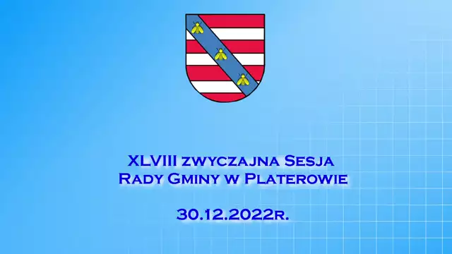 Sesja Rady Gminy  Platerów -  30.12.2022
