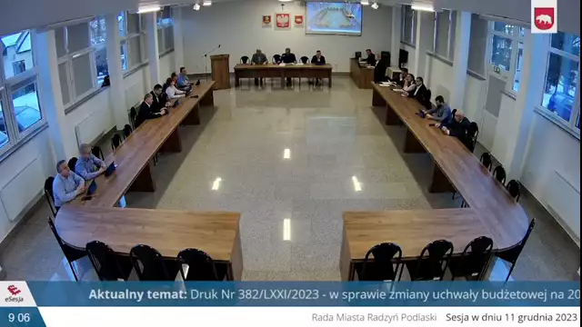 Sesja Rady Miasta Radzyń Podlaski - 11.12.2023