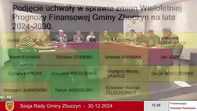 Sesja Rady Gminy Zbuczyn – 30.12.2024