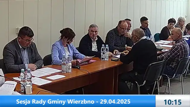 Sesja Rady Gminy Wierzbno – 29.04.2025