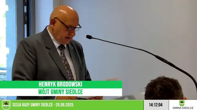 Sesja Rady Gminy Siedlce – 26.06.2025