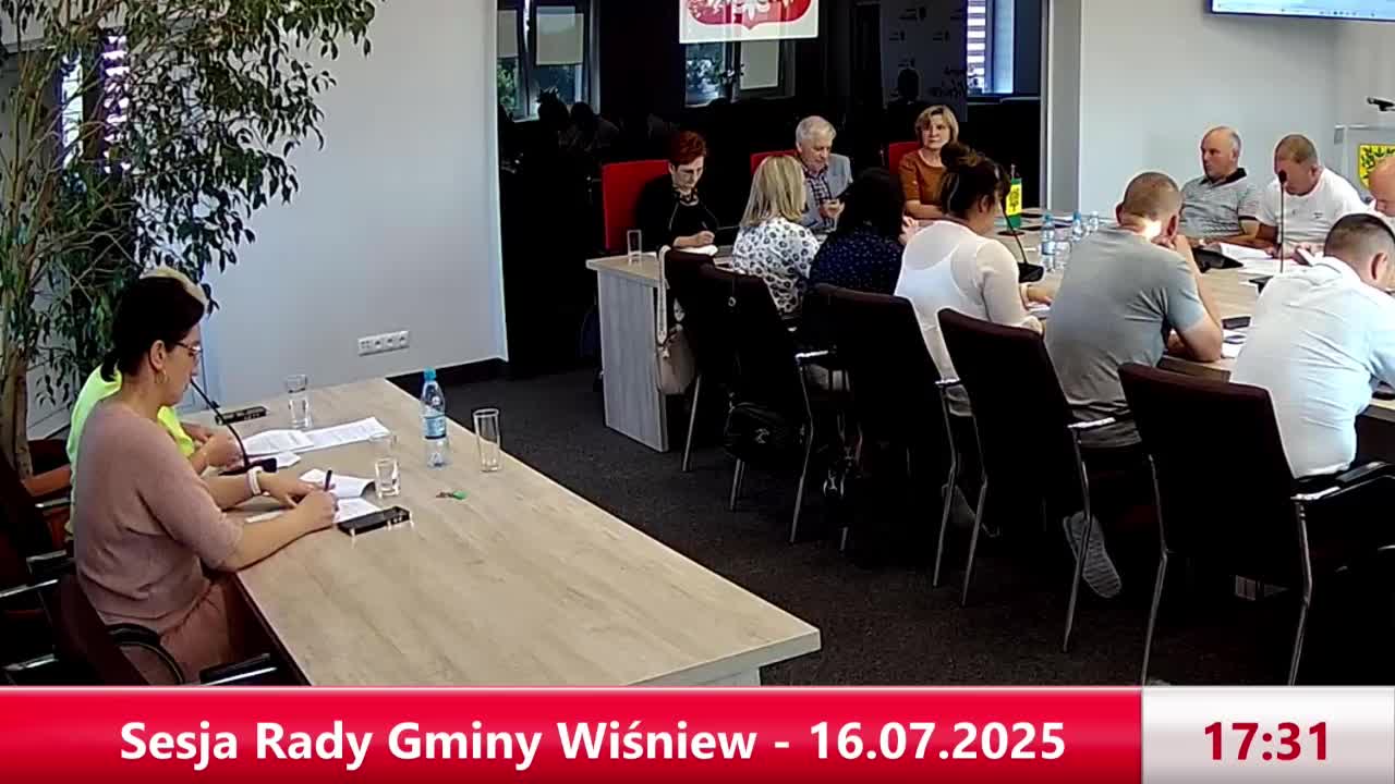 Sesja Rady Gminy Wiśniew – 16.07.2025