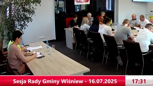 Sesja Rady Gminy Wiśniew – 16.07.2025