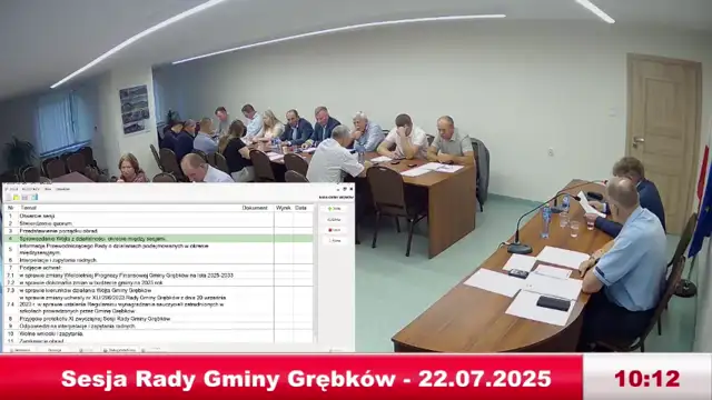 Sesja Rady Gminy Grębków – 22.07.2025