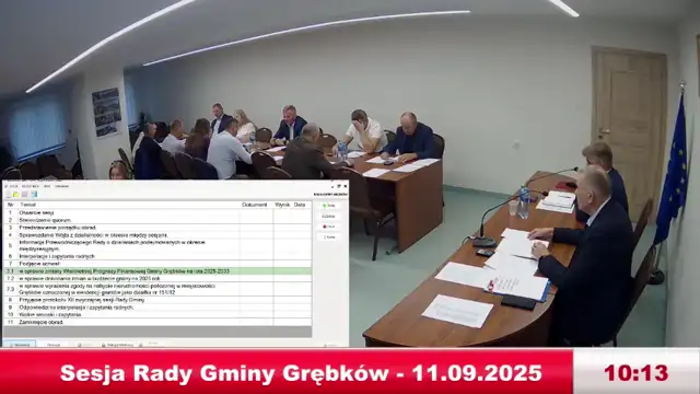 Sesja Rady Gminy Grębków - 11.09.2025