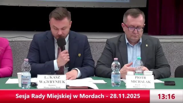 Sesja Rady Miejskiej w Mordach - 28.11.2025
