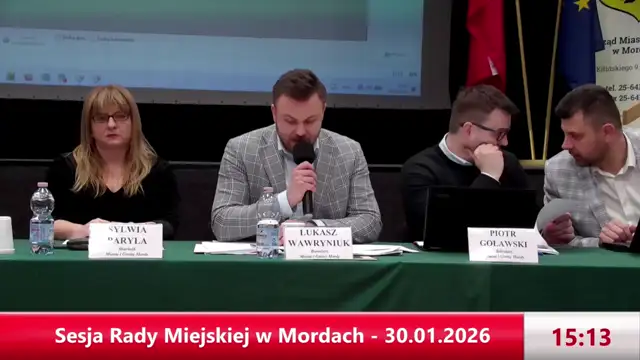 Sesja Rady Miejskiej w Mordach - 30.01.2026