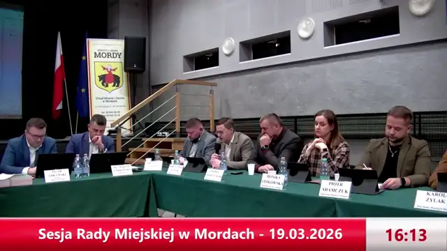 Sesja Rady Miejskiej w Mordach - 19.03.2026