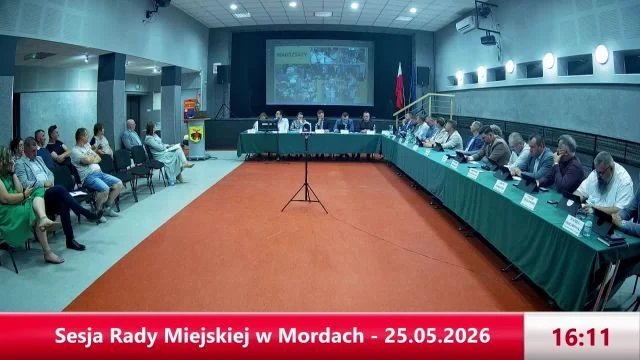 Sesja Rady Miejskiej w Mordach - 25.05.2026