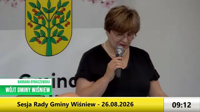 Sesja Rady Gminy Wiśniew - 26.08.2026
